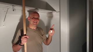 Installing a closet rod and shelf [upl. by Yoreel575]