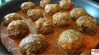 ALBONDIGAS DE CARNE MOLIDA EN SALSA albondigasdecarne albondigas bolasdecarne [upl. by Shivers552]