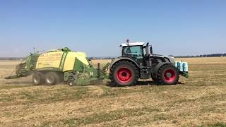 Pressage de lin  FENDT 939 black beauty  KRONE 1290 HDP xc  ETA La Louvière [upl. by Frayne446]