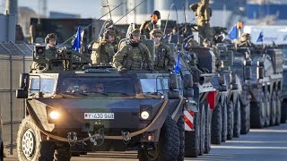 German soldiers arrive in Lithuania to boost NATOs eastern flank [upl. by Oberon]