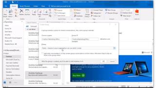 How to create groups in Outlook 2016 [upl. by Franza237]