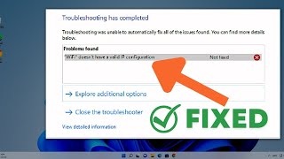 Windows 11 How to Fix WiFi doesn’t have valid IP configuration Error  Expert Guide [upl. by Eillat971]