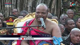 His Majesty King Mswati IIIs Speech at the Sibaya held at the Ludzidzini Royal Residence [upl. by Tosch]