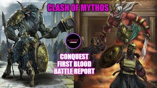 Clash of Mythos  Conquest First Blood Battle Report  City States VS Sorcerer Kings [upl. by Irat277]