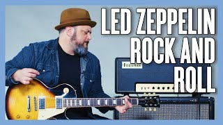 Led Zeppelin Rock And Roll Guitar Lesson  Tutorial [upl. by Annaujat]