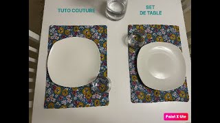 Tuto Couture DIY  Les sets de table en tissu enduit [upl. by Lanor]