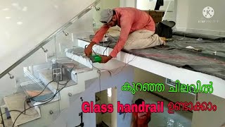 Stainless Steel glass handrail staircase railing full installation process [upl. by Egan]