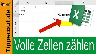 Excel gefüllte Zellen zählen ANLEITUNG [upl. by Dagna]