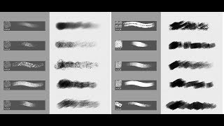 Free Set01  Charcoal and Chalk  Photoshop Brushes [upl. by Marston284]