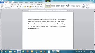 Dragon Professional Individual Feature Demo What Can I say [upl. by Enoj]