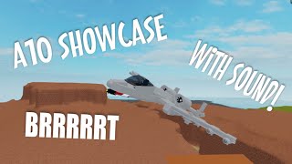 A10 Warthog Showcase With sound ROBLOX Plane Crazy [upl. by Lletram]