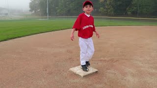 Learning to Run The Bases in Tee Ball  Little League [upl. by Des]