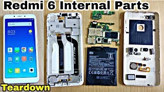 Redmi 6 Teardown  Disassemble Redmi 6  Replacement Parts Redmi 6 Battery Back Cover SpeakerMic [upl. by Aisayt]