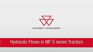 Hydraulic Flows in Massey Ferguson S Series Tractors [upl. by Eilliw]