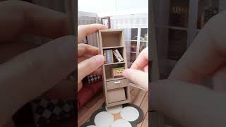 Miniature Furnitures staging Rolife Cozy Living Lounge  Robotime Super Creator DIY dollhouse [upl. by Kenway78]