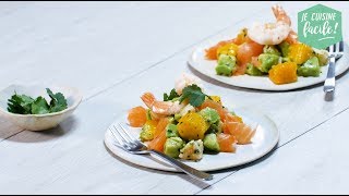 Recette facile de tartare davocat crevettes et saumon fumé [upl. by Russian]