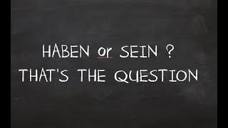 Learn German Online A Simple Rule for haben or sein in the Past Tense [upl. by Beverie]