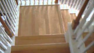 Hardwood flooring install on steps video [upl. by Neyut]