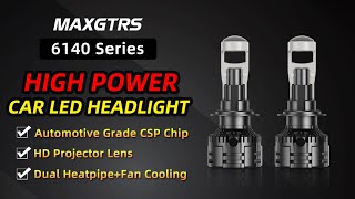 6140 Series High Power H4 HiLo H7 BiLed Projector Lens H11 9005 HB3 9006 HB4 Car LED Headlight [upl. by Eelarat656]