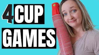 4 Fun Party Games With Cups [upl. by Abihsat]