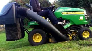 John Deere X300 with 7 bushel MCS [upl. by Gschu426]