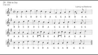 Recorder GABCD Ode To Joy [upl. by Harvard]