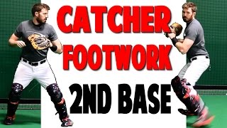 Catcher Footwork  Throwing To Second Pro Speed Baseball [upl. by Capp]