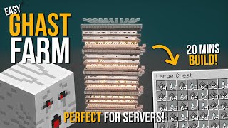 Minecraft BEST GHAST FARM 121  NEW DESIGN  1800 DROPS PER HOUR [upl. by Mauri686]