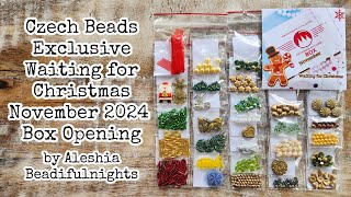 Czech Beads Exclusive Waiting for Christmas November 2024 Box Opening [upl. by Novyak]