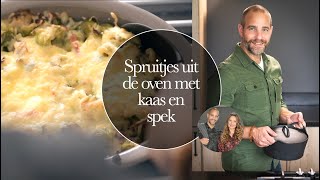 RECEPT Spruitjes uit de oven met kaas en spekjes [upl. by Jim]