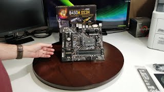 Gigabyte B450M DS3H Motherboard Unboxing and Review [upl. by Ocirled699]