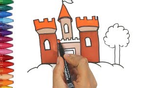 Castello  Come disegnare e colora per i bambini [upl. by Ycaj]