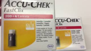 AccuChek Fastclix lancets 204шт [upl. by Kcirevam696]