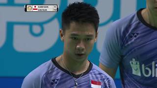 Dubai World Superseries Finals 2017  Badminton SF1 M2MD  KamSon vs GidSuk [upl. by Vera]