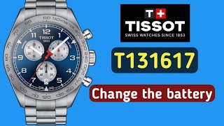 How to change the battery TISSOT PRS 516 CHRONOGRAPH T13161711 [upl. by Collie510]