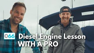 Marine Diesel Engine Lessons Yanmar 40hp ep66  ⛵ The Foster Journey [upl. by Elleivap707]