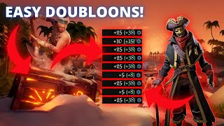 NEW PLAYERS How to EARN DOUBLOONS FAST Sea of Thieves [upl. by Ais633]