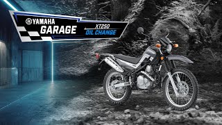 How to Change the Oil on a Yamaha XT250  Yamaha DIY Garage [upl. by Esened554]