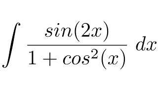 Integral of sin2x1cos2x substitution [upl. by Afesoj]