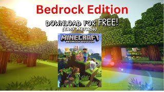 How to DOWNLOAD MINECRAFT ON PC for free EASY METHOD BEDROCK EDITION [upl. by Ganny]