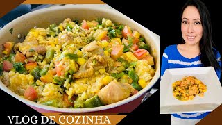 GALINHADA CAIPIRA SIMPLES ASSIM  Vlog de Cozinha [upl. by Abernon]