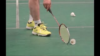 Badminton  Tips for Fresher 6 How To Pick Up a Shuttlecock From Floor [upl. by Enyalahs]