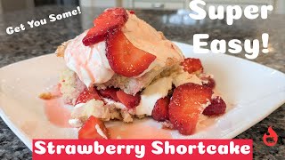 Easy Strawberry Shortcake Recipe with Bisquick  Summer Dessert Recipes [upl. by Nybbor]