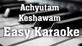 Achyutam Keshavam अच्युतम केशवम्  Easy karaoke  Saxena Music Classes Kota [upl. by Anod]