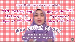 Mau Kuliah di UT 2025 Tonton Video Ini Penjelasan Terlengkap [upl. by Shaper141]