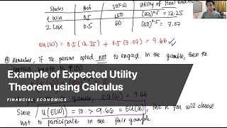 Example of Expected Utility Theorem using Calculus [upl. by Nunes]