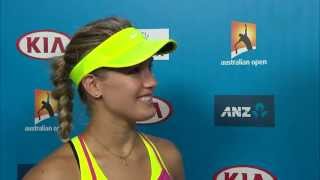 Eugenie Bouchard interview 4R  Australian Open 2015 [upl. by Clevey]