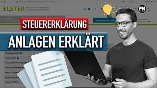 Steuererklärung Elster Anlagen und Formulare erklärt 2019 2020 [upl. by Trbor]