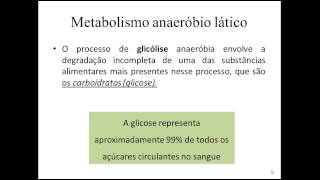 607 Fisiologia do exercício Bioenergética AULA 6  Metabolismo anaeróbio lático [upl. by Banyaz]