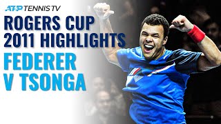 Federer vs Tsonga in ELECTRIFYING Battle Rogers Cup 2011 Extended Highlights [upl. by Gnem119]